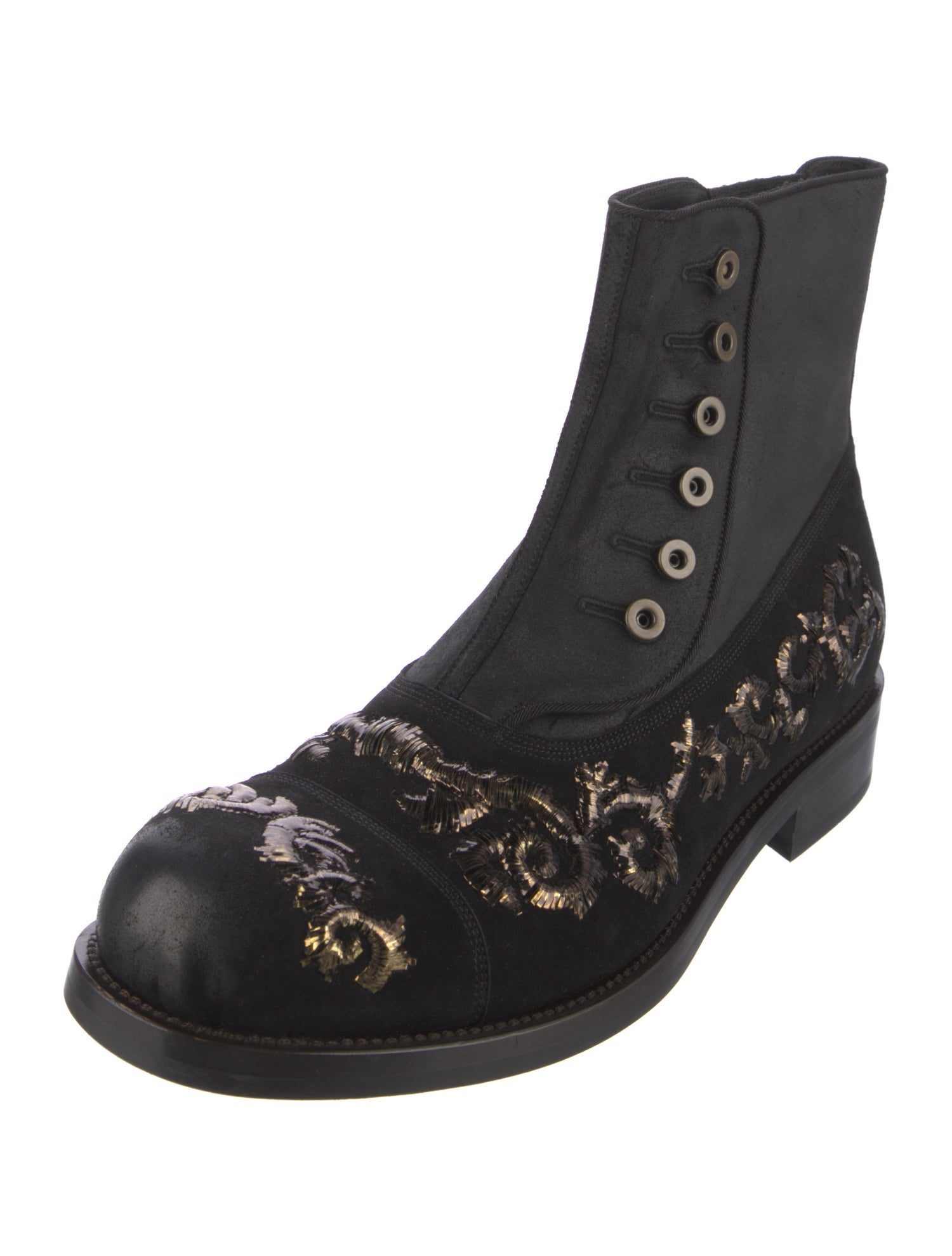 Dolce & Gabbana Suede Printed Boots
