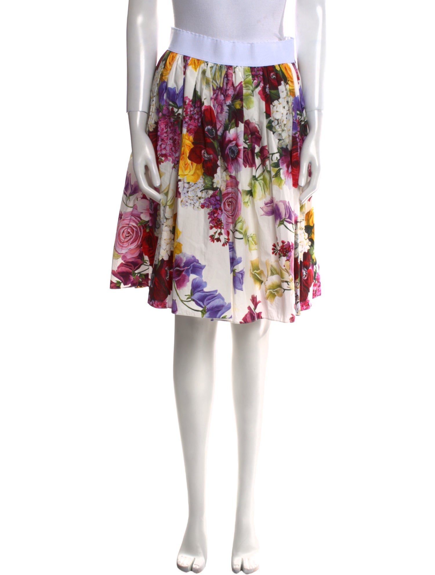 Dolce & Gabbana Floral Print Knee-Length Skirt