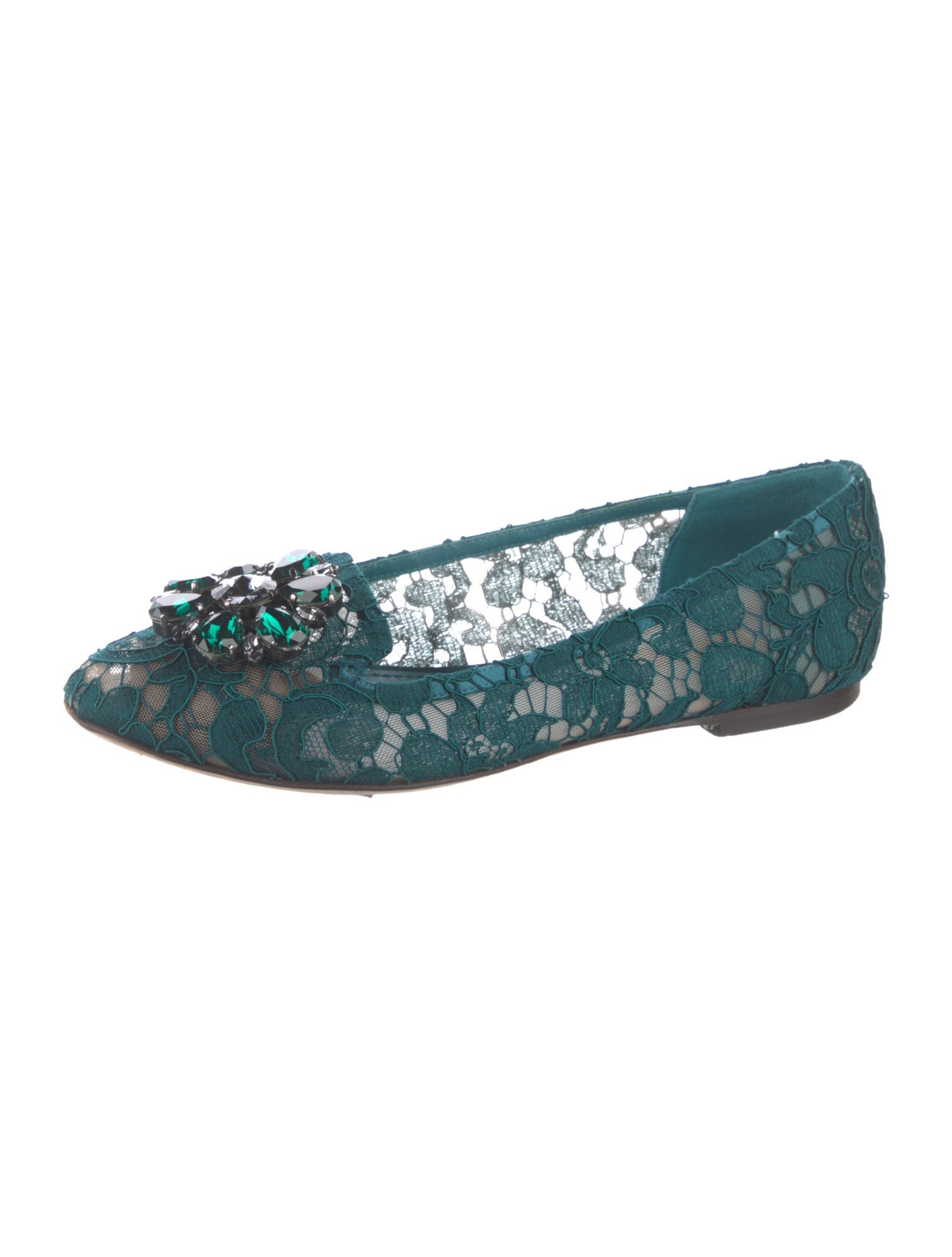 Dolce & Gabbana Lace Lace Pattern Flats