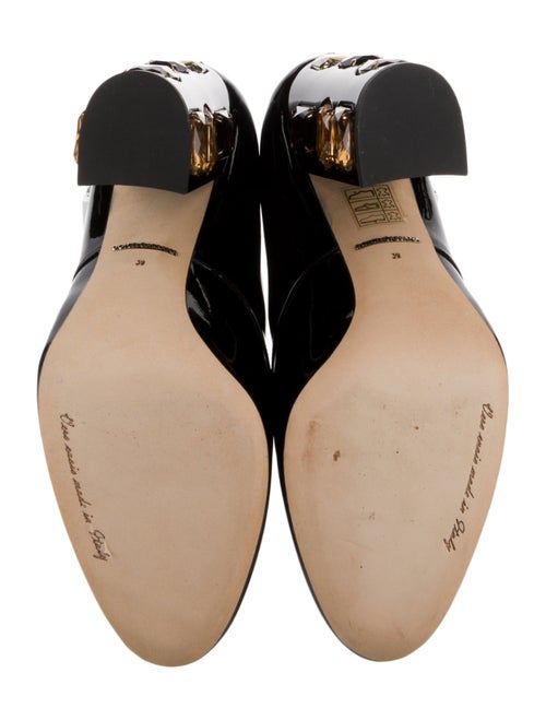 Dolce & Gabbana Patent Leather Crystal Embellishments Pumps