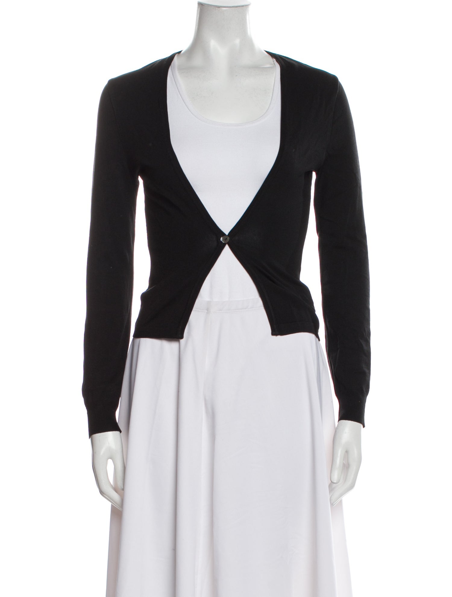 Dolce & Gabbana Plunge Neckline Long Sleeve Bodysuit