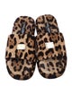 Dolce & Gabbana Terry Cloth Animal Print Slides