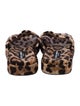 Dolce & Gabbana Terry Cloth Animal Print Slides
