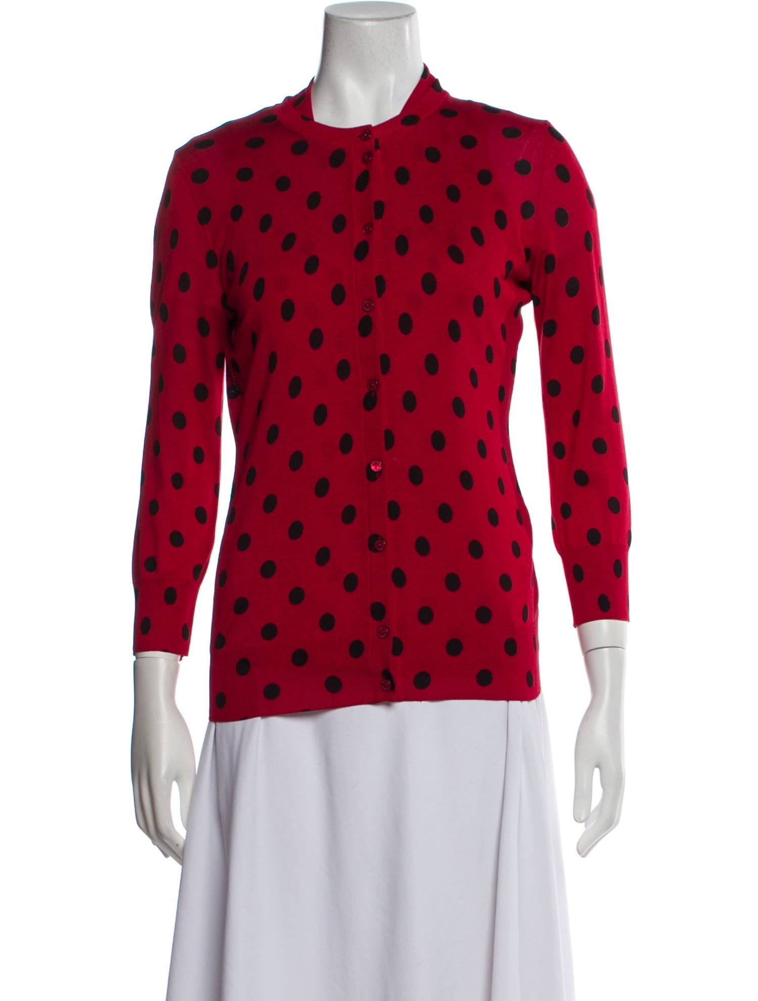 Dolce & Gabbana Silk Polka Dot Print Set