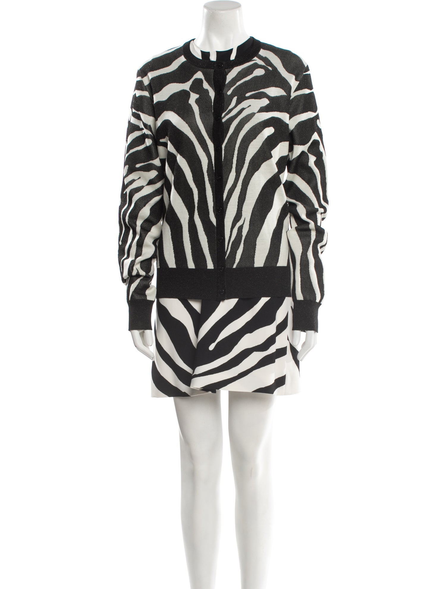 Dolce & Gabbana Virgin Wool Animal Print Dress Set