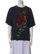 Dolce & Gabbana Silk Graphic Print T-Shirt