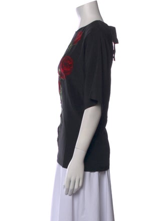 Dolce & Gabbana Silk Graphic Print T-Shirt