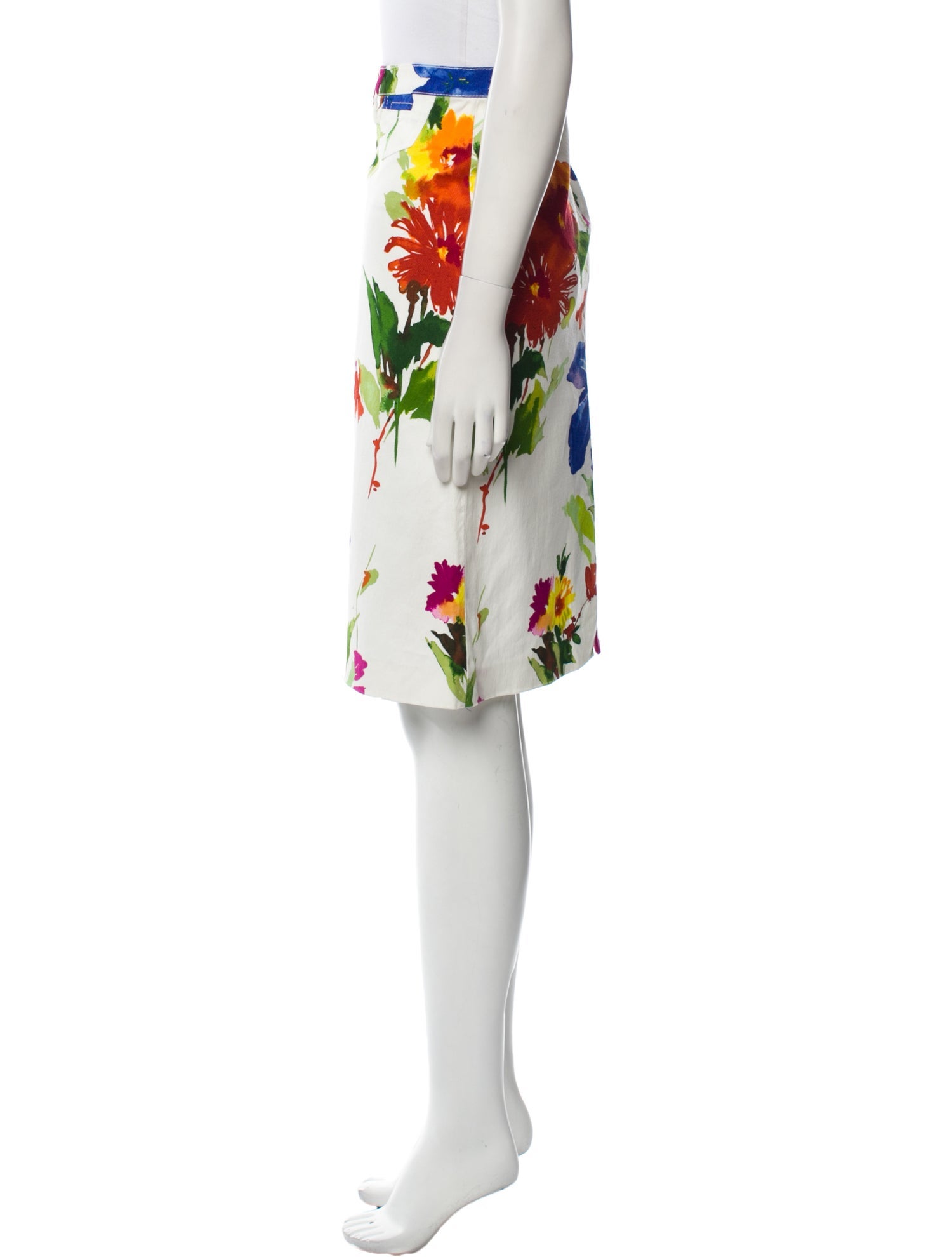 Dolce & Gabbana Floral Print Knee-Length Skirt