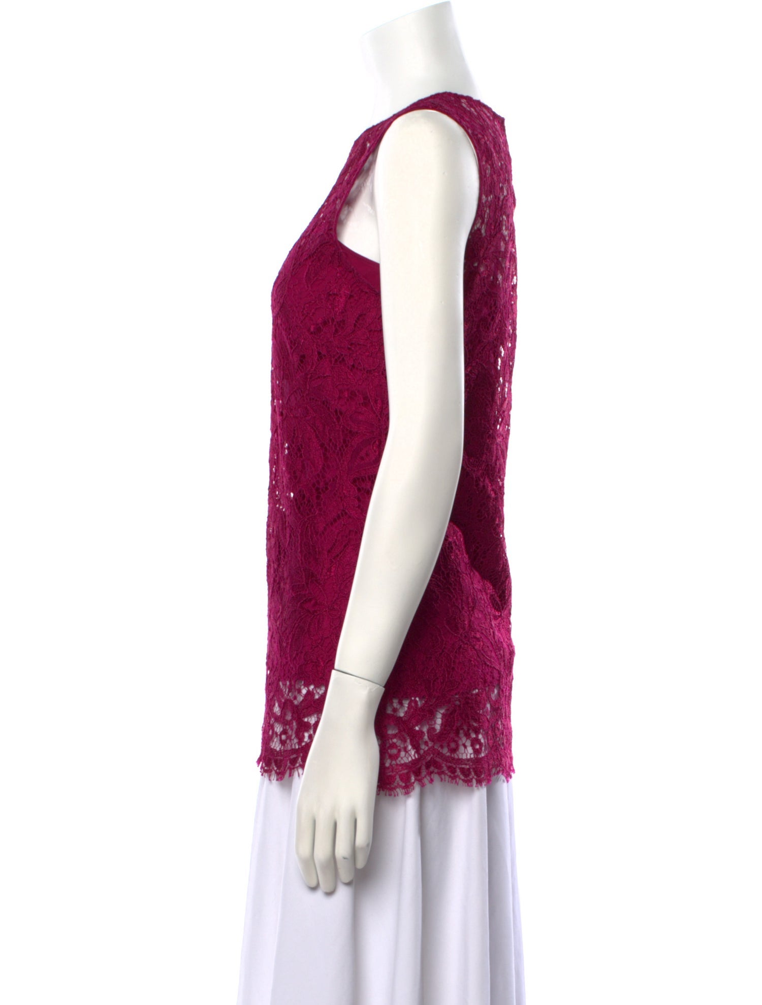 Dolce & Gabbana Lace Pattern Crew Neck Top