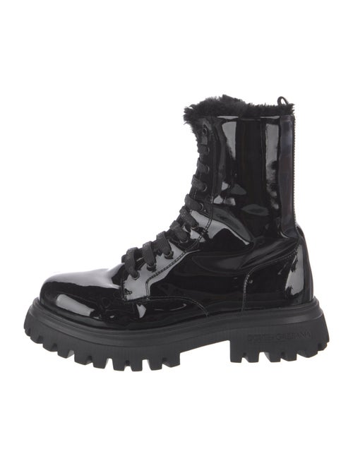 Dolce & Gabbana Patent Leather Combat Boots