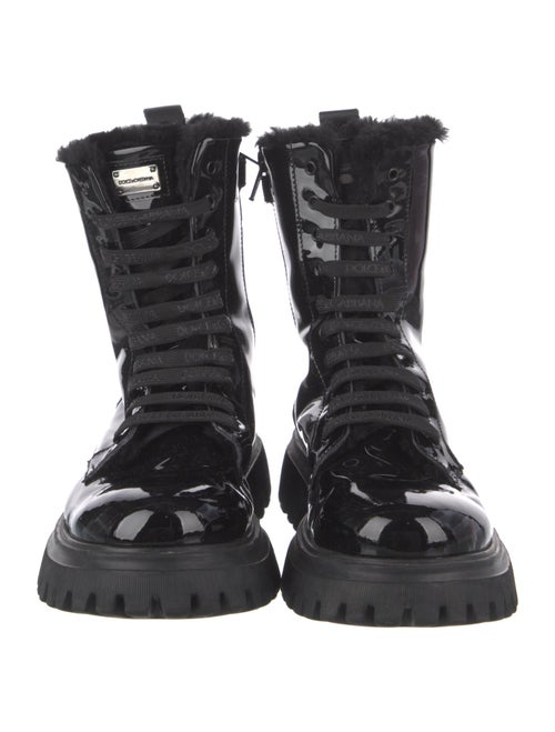 Dolce & Gabbana Patent Leather Combat Boots