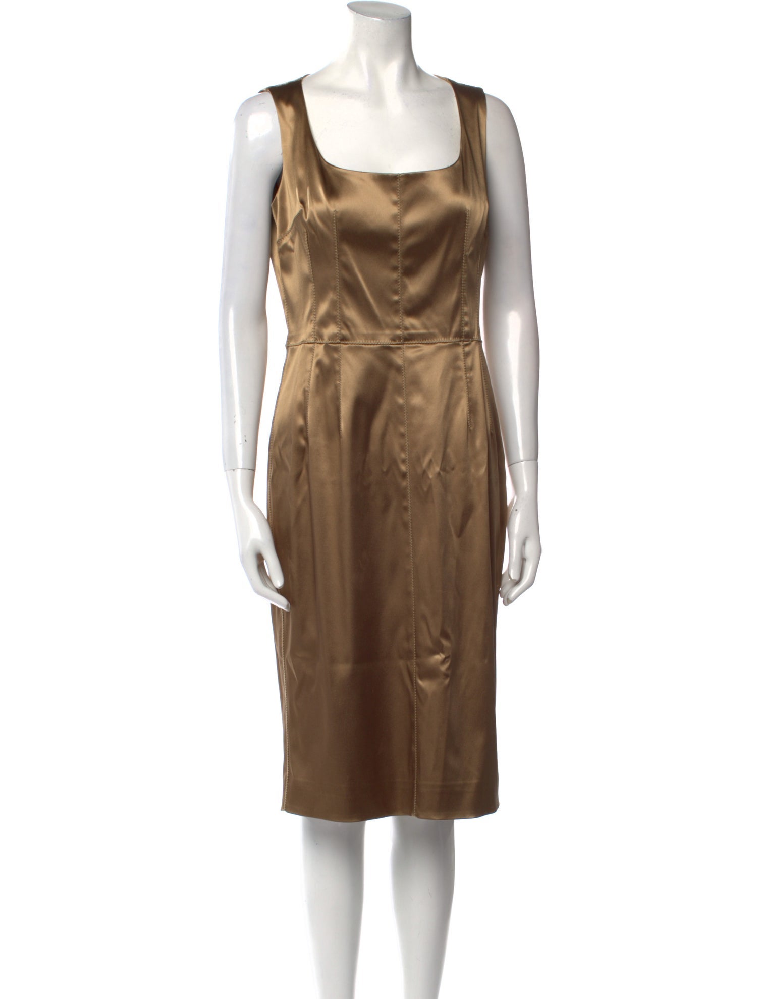 Dolce & Gabbana Satin Midi Length Dress