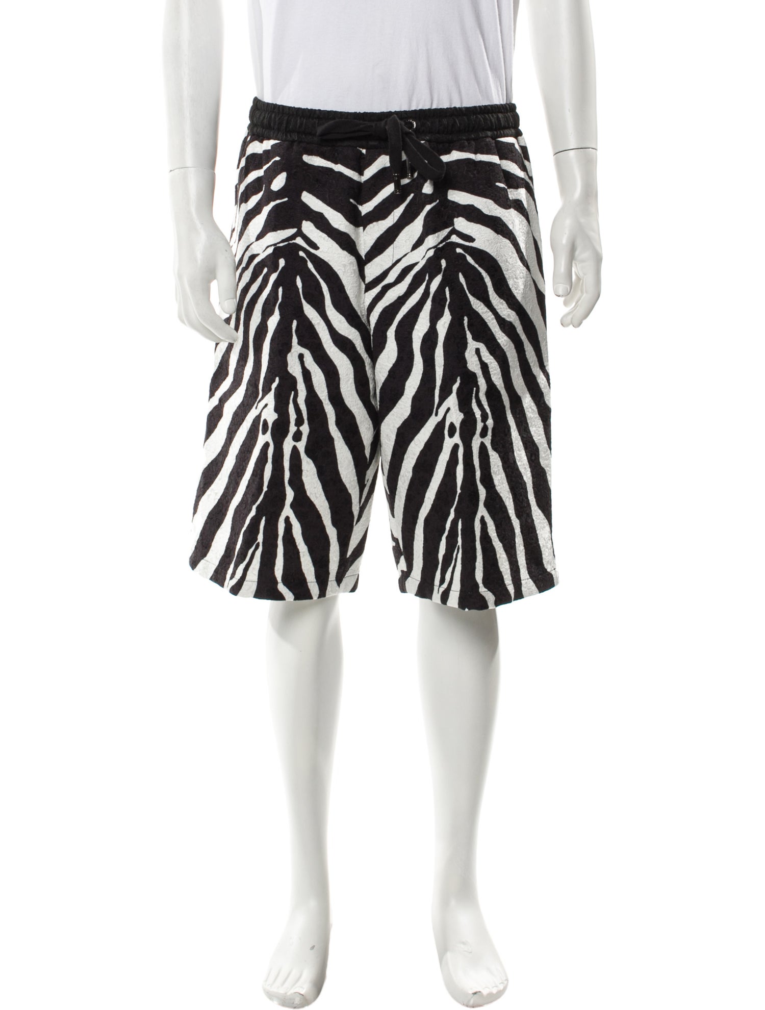 Dolce & Gabbana Striped Flat Front Shorts