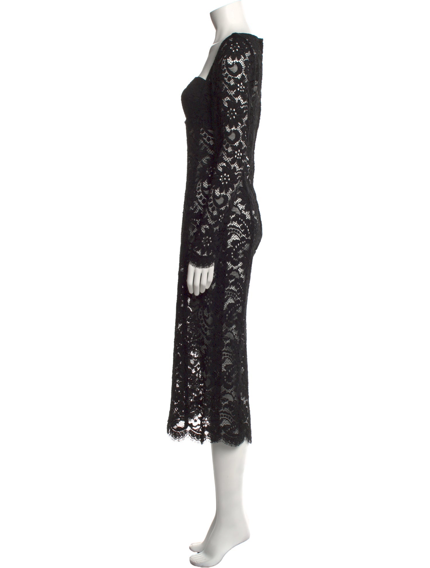 Dolce & Gabbana Lace Pattern Long Dress w/ Tags