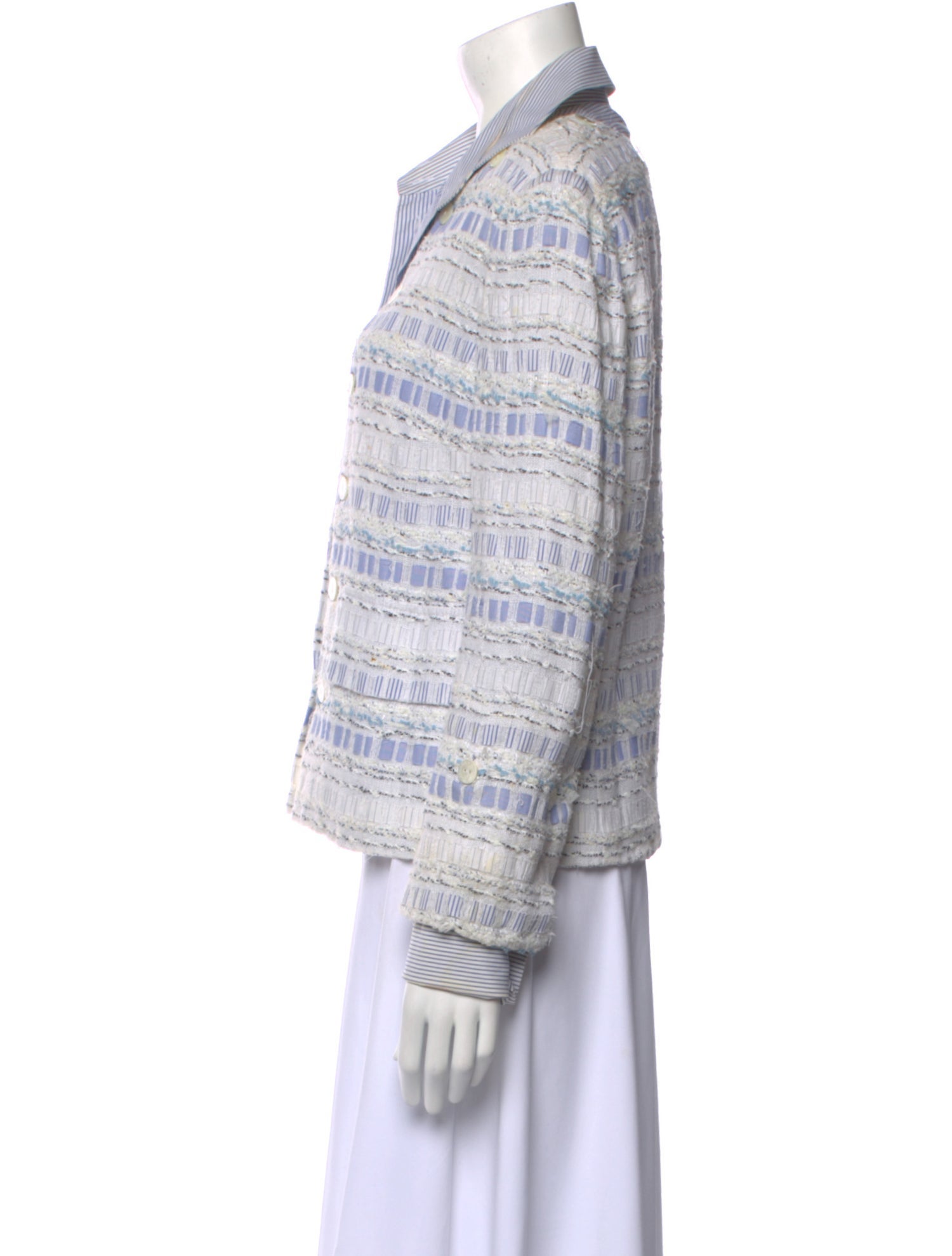 Dolce & Gabbana Striped Long Sleeve Button-Up Top