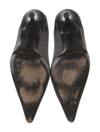 Dolce & Gabbana Leather Houndstooth Print Pumps