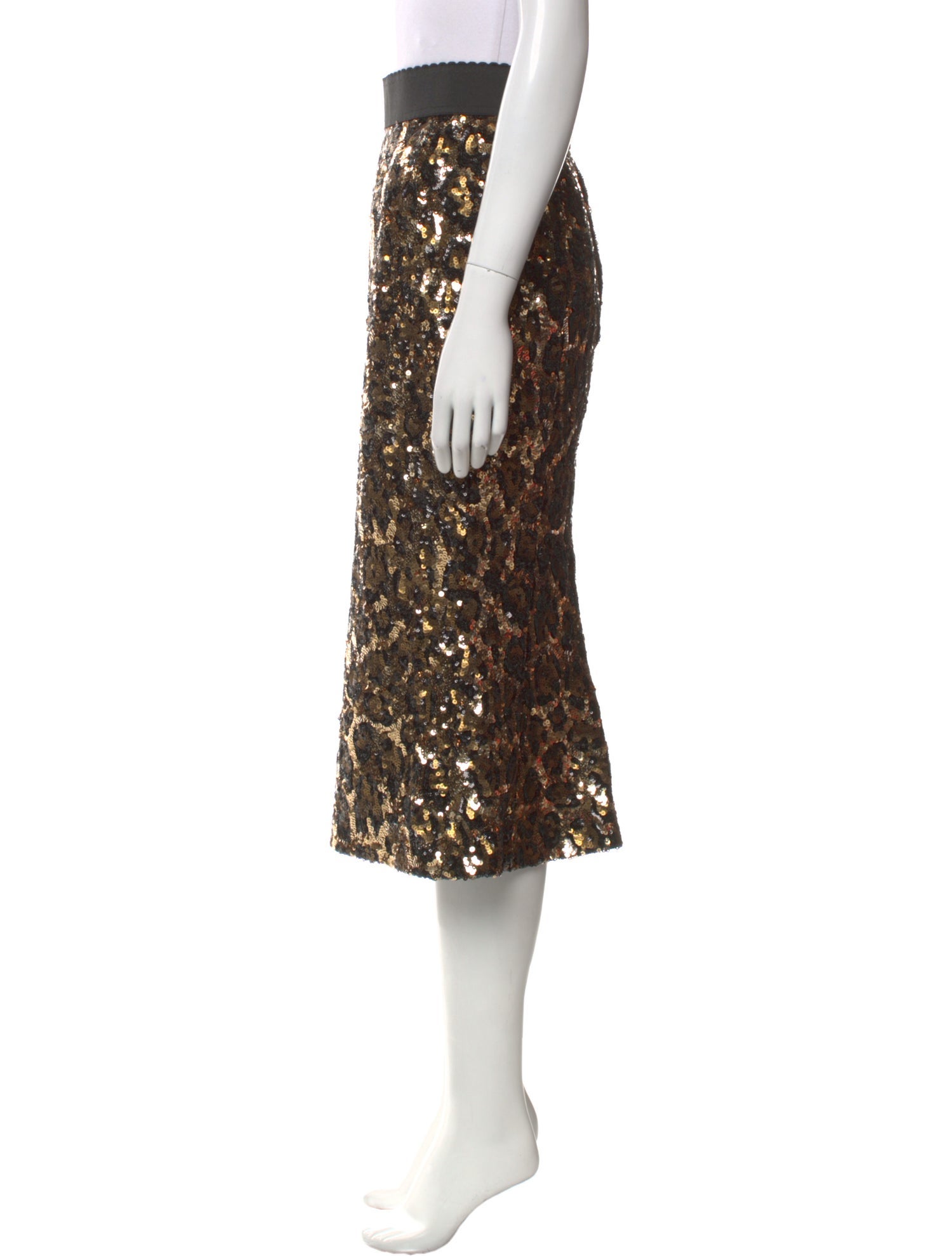 Dolce & Gabbana Animal Print Knee-Length Skirt