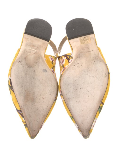 Dolce & Gabbana Canvas Floral Print Slingback Flats