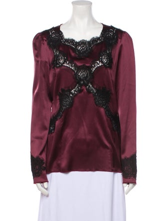 Dolce & Gabbana Silk Square Neckline Blouse