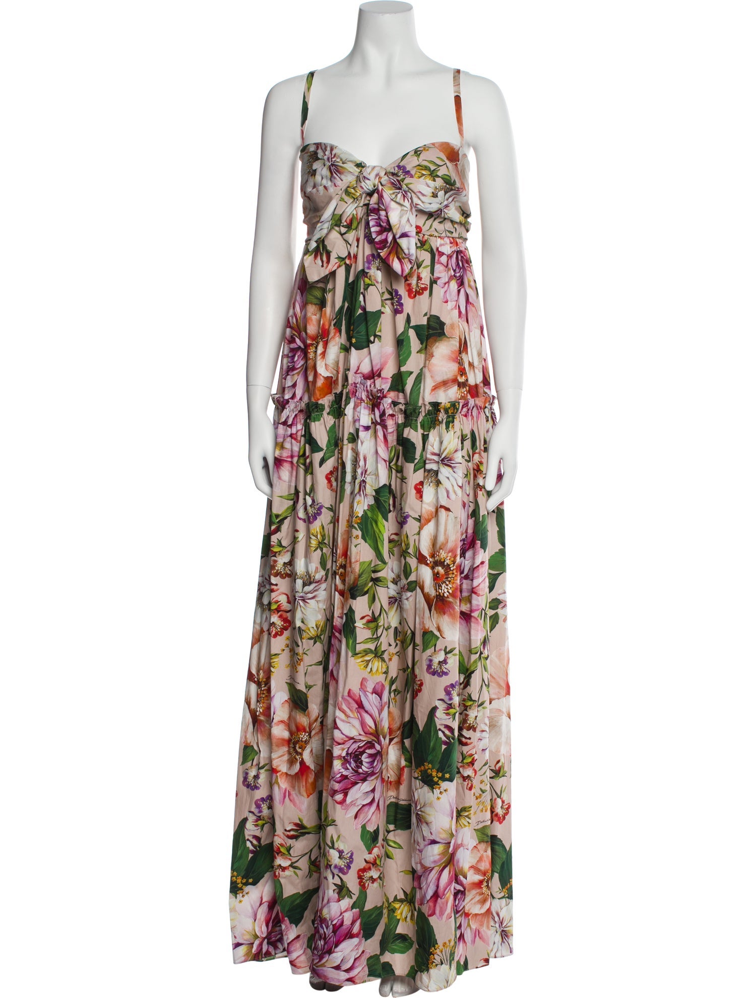 Dolce & Gabbana Floral Print Long Dress w/ Tags
