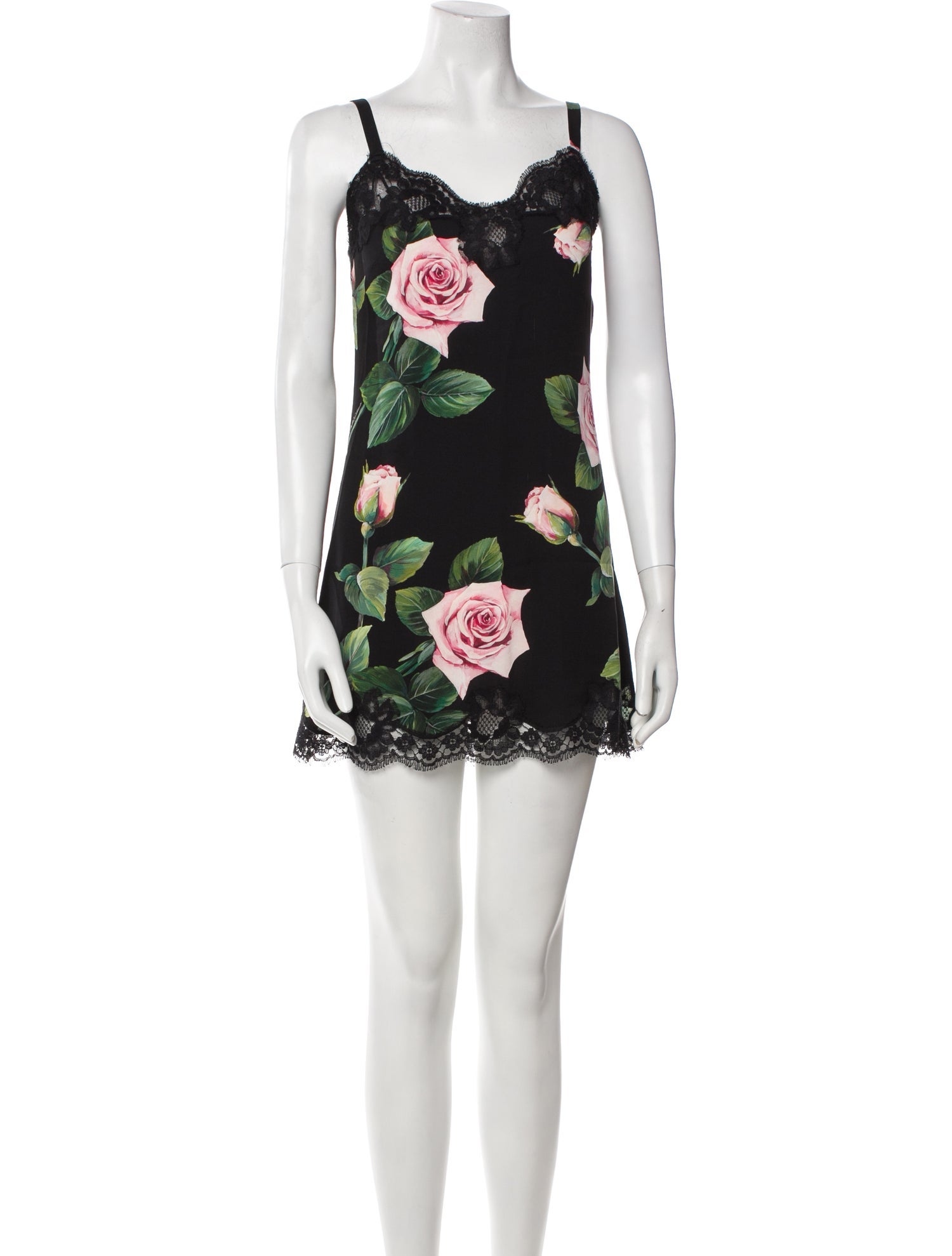 Dolce & Gabbana Silk Floral Print Nightgown