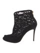 Dolce & Gabbana Lace Lace Pattern Lace-Up Boots