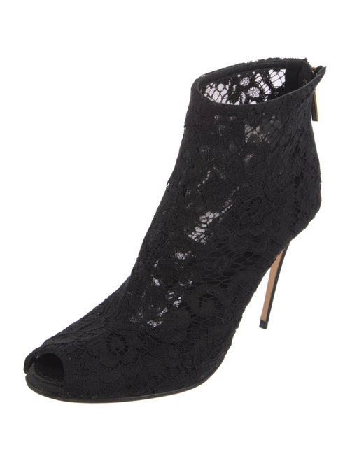 Dolce & Gabbana Lace Lace Pattern Lace-Up Boots