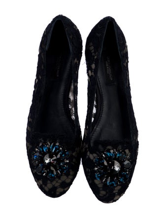 Dolce & Gabbana Lace Lace Pattern Flats