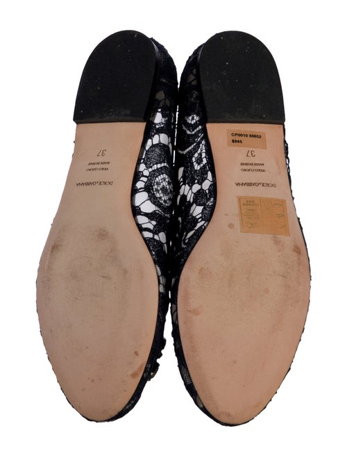 Dolce & Gabbana Lace Lace Pattern Flats