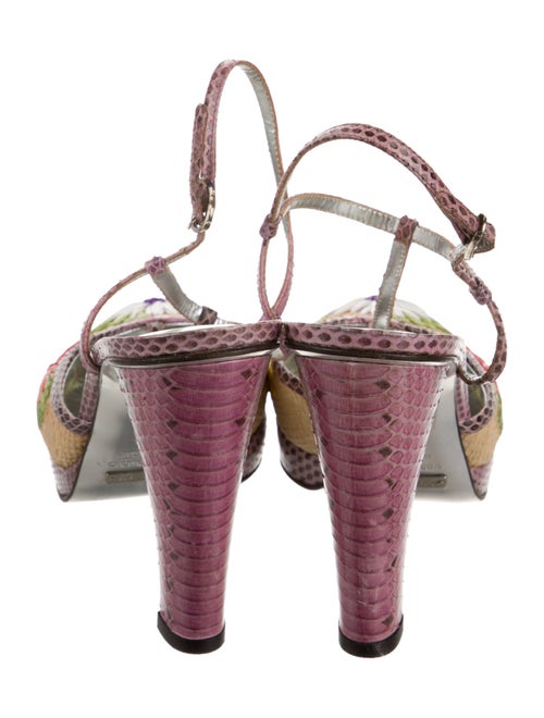 Dolce & Gabbana Printed T-Strap Pumps