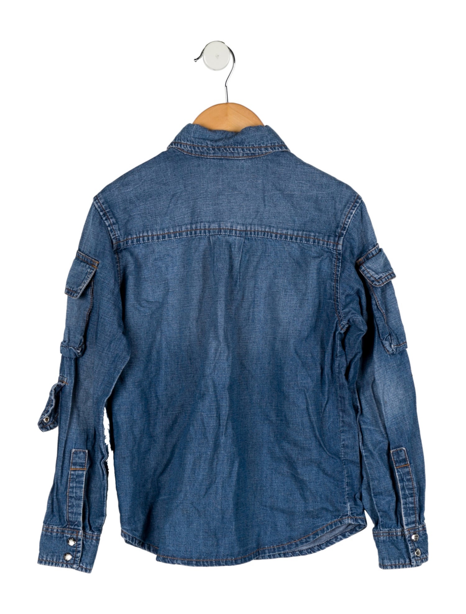 Dolce & Gabbana Girls' Solid Denim Top