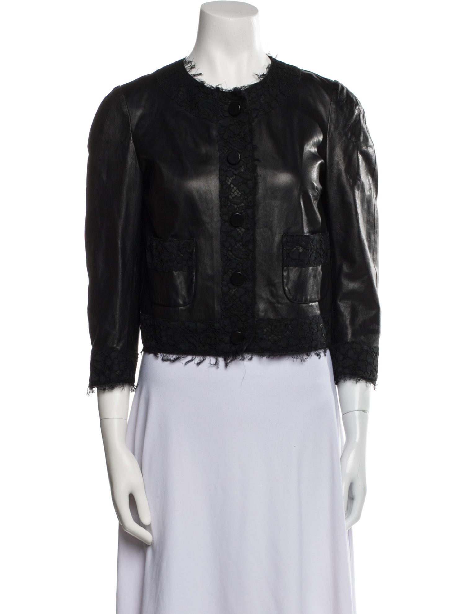 Dolce & Gabbana Leather Evening Jacket
