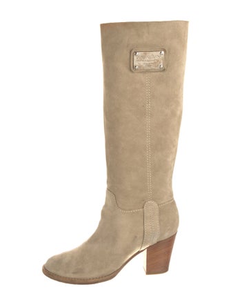 Dolce & Gabbana Suede Riding Boots