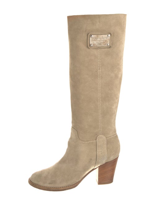 Dolce & Gabbana Suede Riding Boots