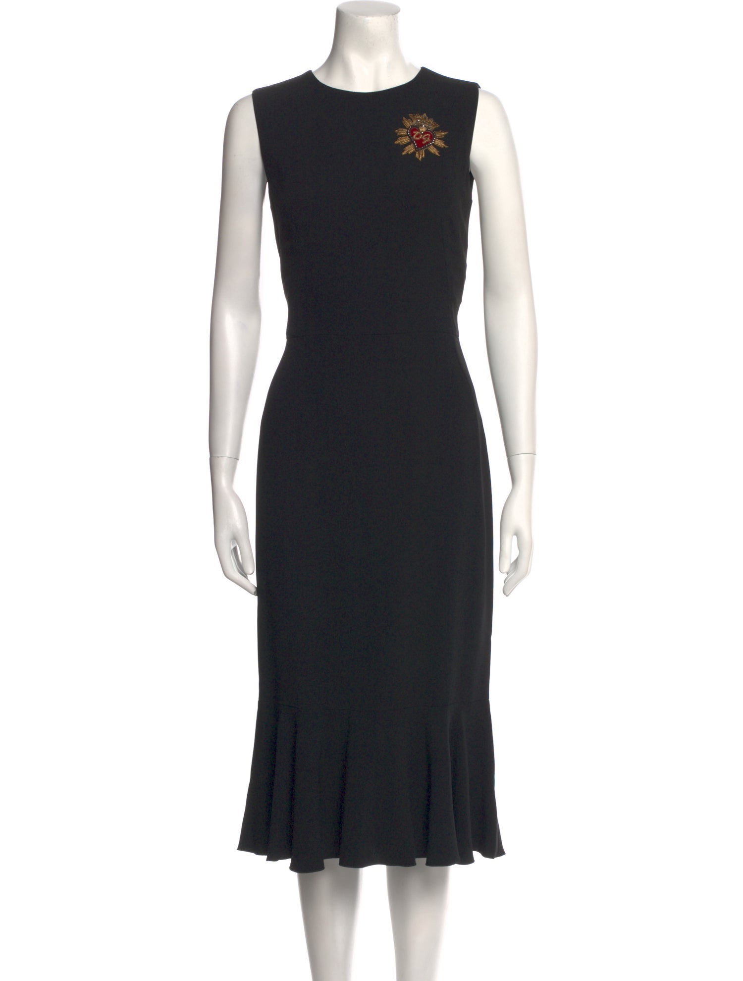 Dolce & Gabbana Crew Neck Midi Length Dress