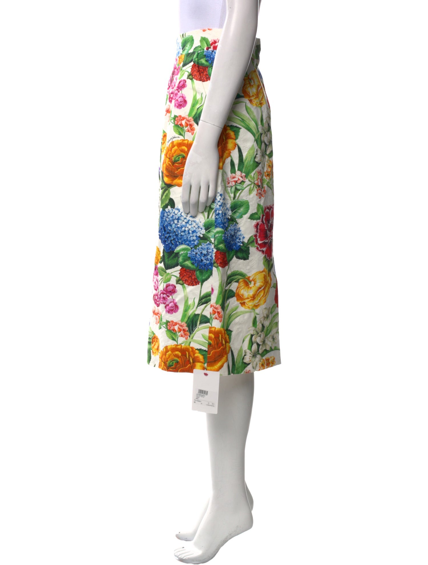 Dolce & Gabbana Floral Print Knee-Length Skirt w/ Tags