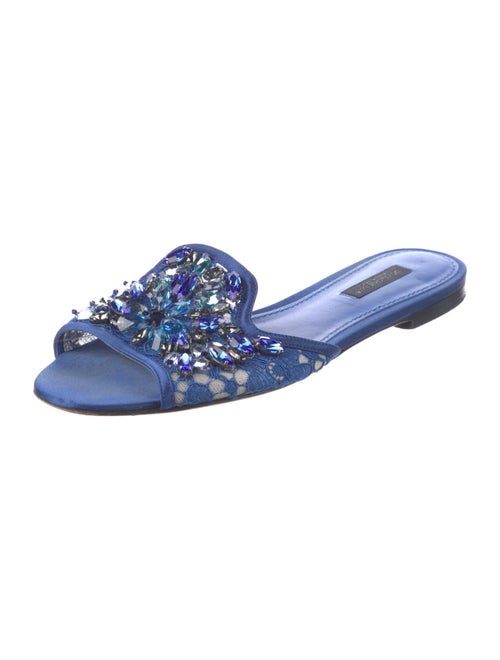 Dolce & Gabbana Lace Lace Pattern Slides
