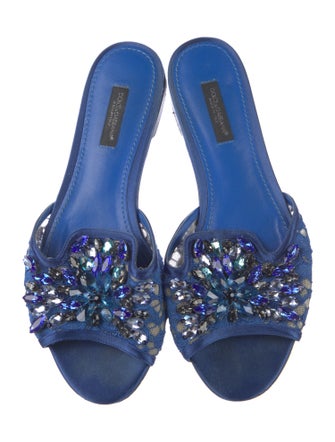 Dolce & Gabbana Lace Lace Pattern Slides