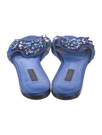 Dolce & Gabbana Lace Lace Pattern Slides