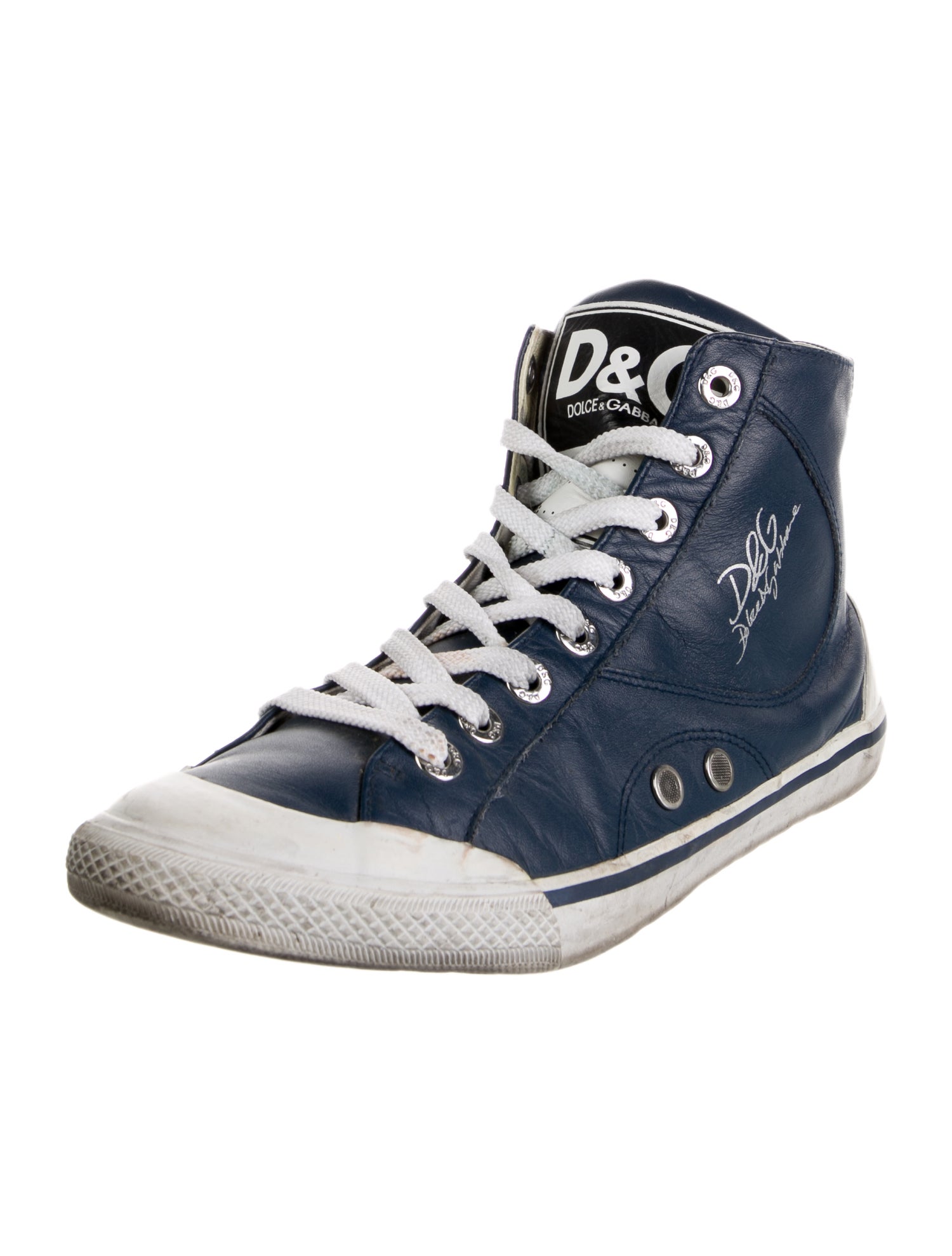 D&G Leather Printed Sneakers