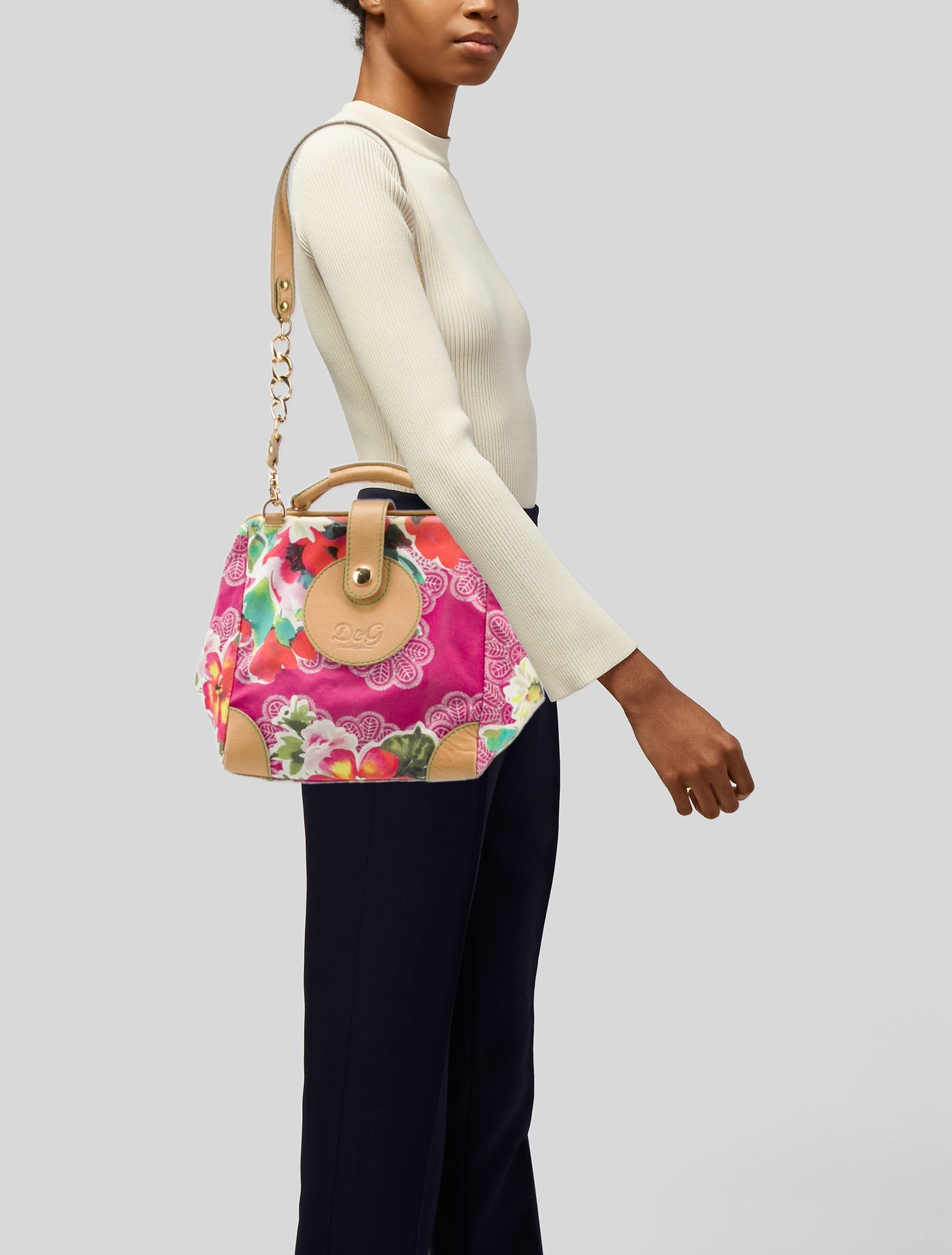 D&G Canvas Top Handle Bag