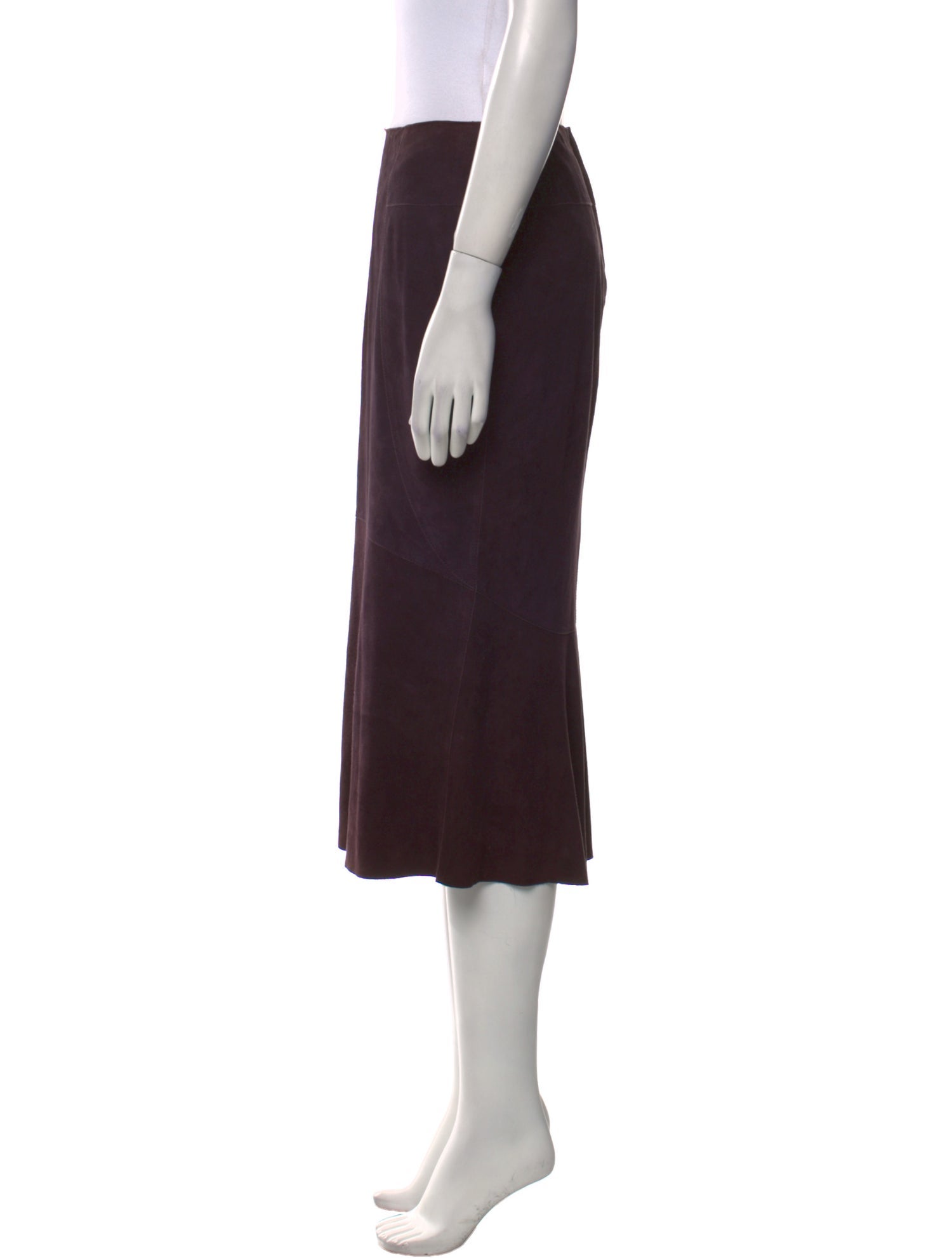 Dolce & Gabbana Suede Midi Length Skirt