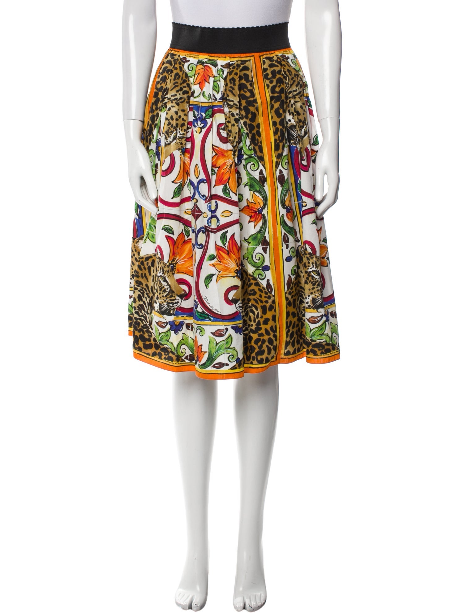 Dolce & Gabbana Printed Knee-Length Skirt