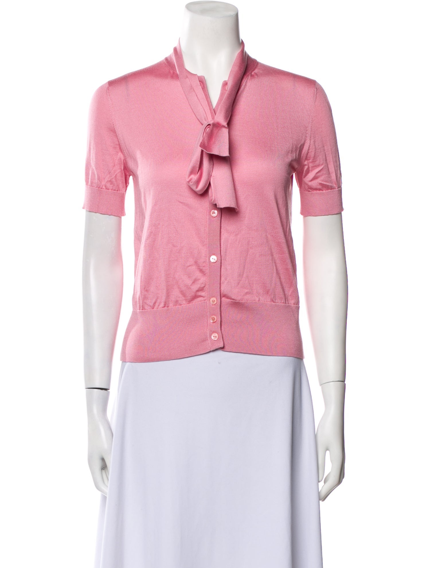 Dolce & Gabbana Silk Cowl Neck Sweater