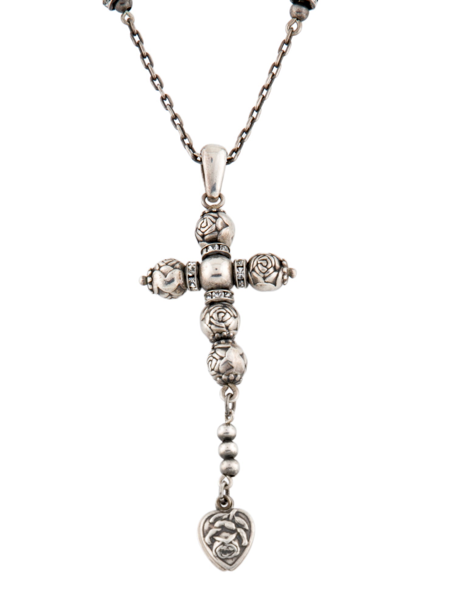 Dolce & Gabbana Vintage Crystal Cross Pendant Necklace