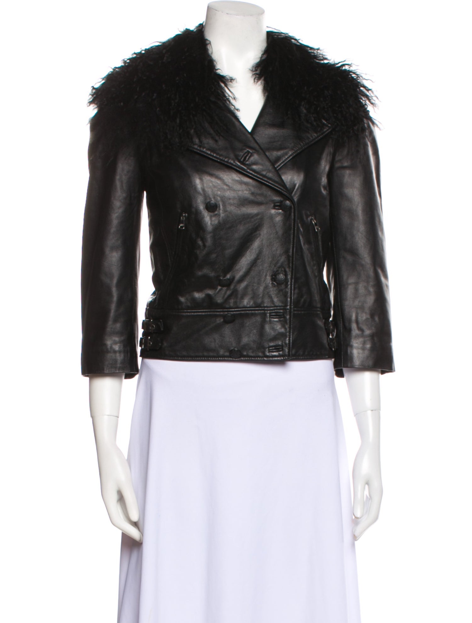 Dolce & Gabbana Leather Biker Jacket