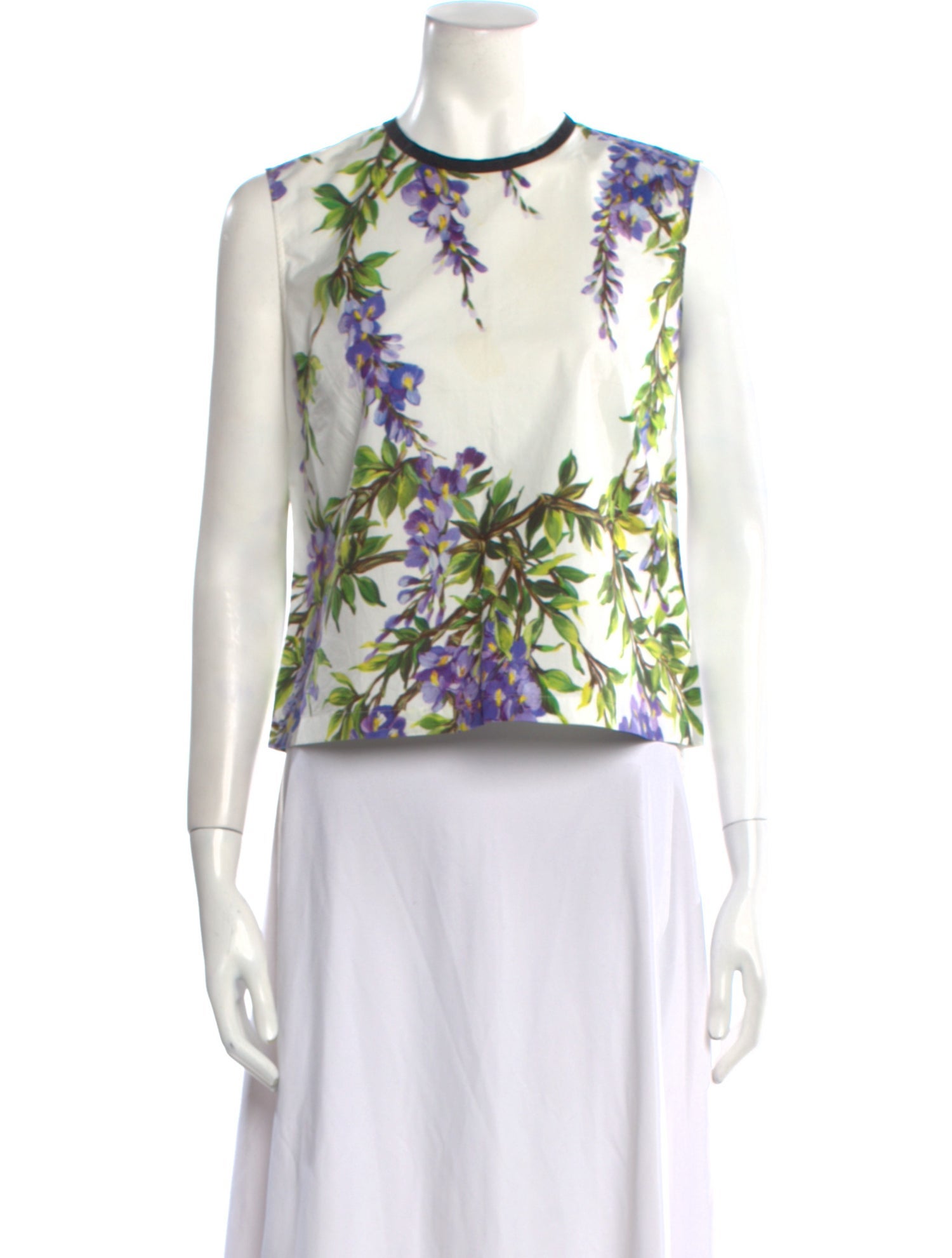 Dolce & Gabbana Floral Print Crew Neck Top