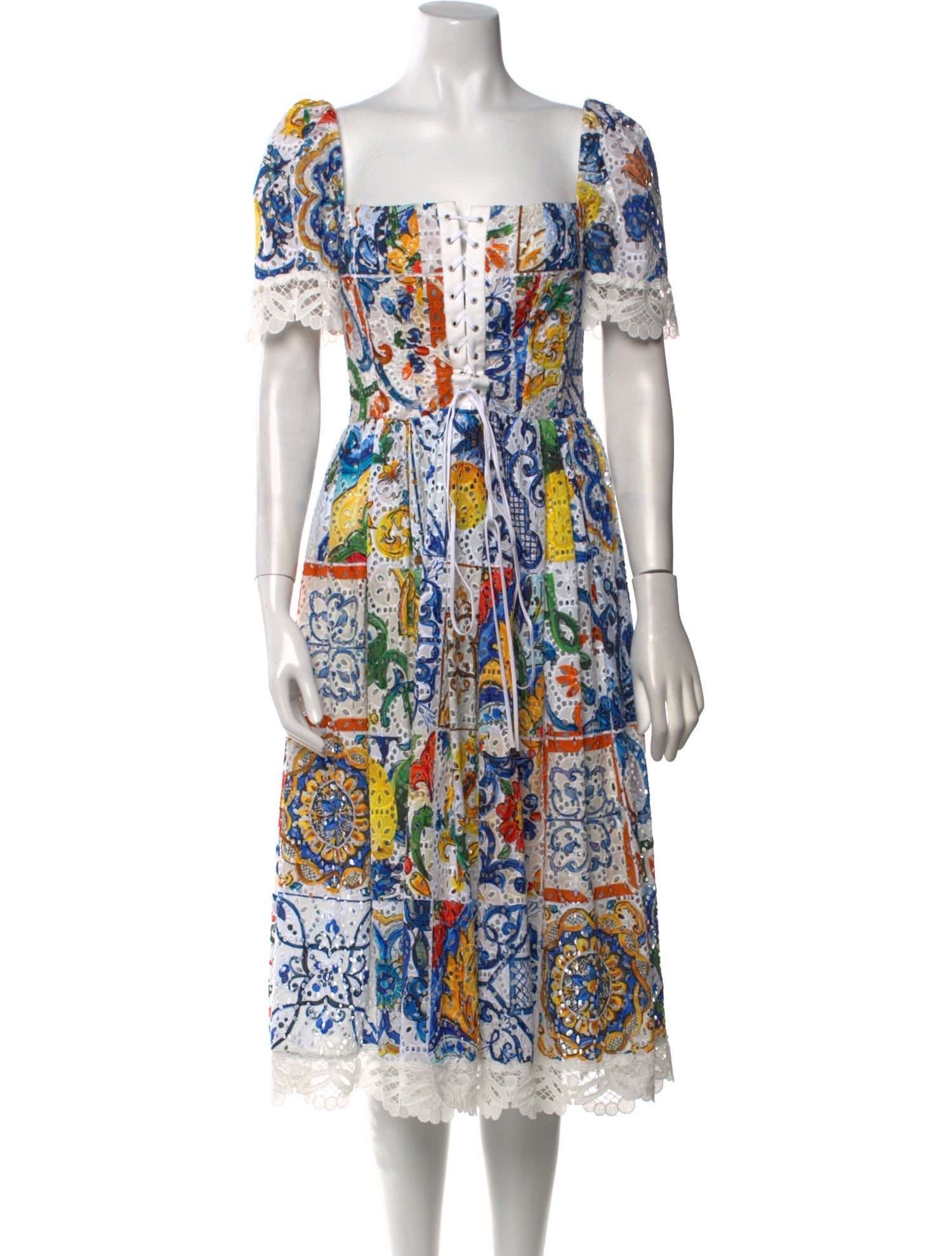 Dolce & Gabbana Printed Midi Length Dress