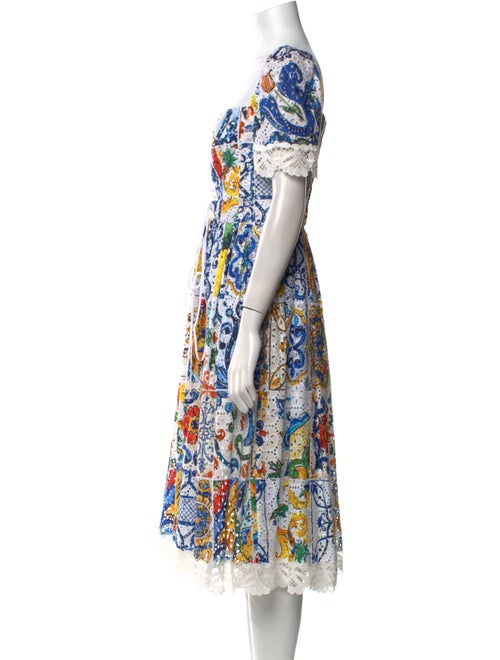 Dolce & Gabbana Printed Midi Length Dress