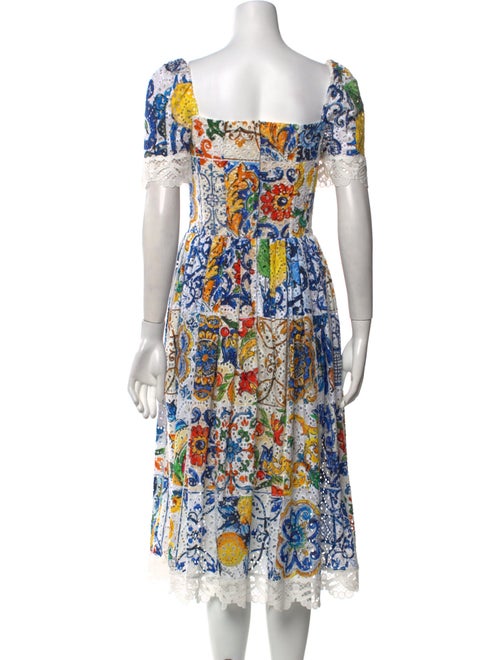 Dolce & Gabbana Printed Midi Length Dress